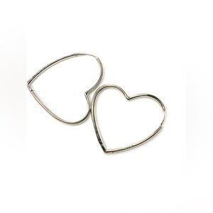 Pandora Asymmetrical Heart Hoop Earrings